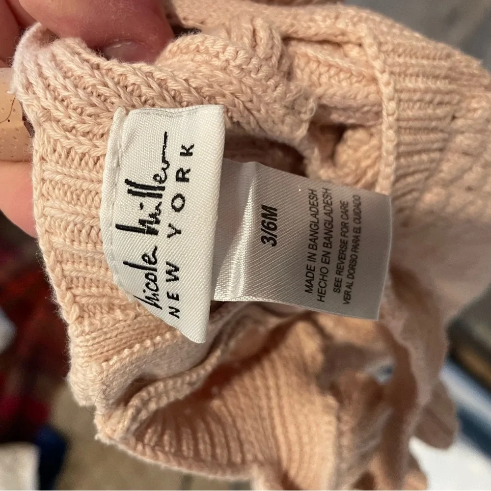 NICOLE MILLER NEW YORK Pink Knit Baby Romper 3-6 Months